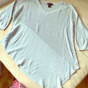 Gray asymmetrical sweater